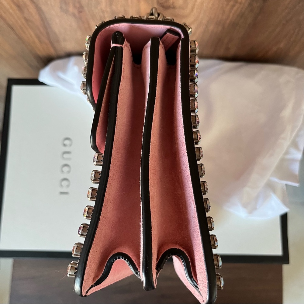 Gucci Dionysus NEW With BOX Small Crystal Light Pink Peony Suede Bag 2018 - Picture 14 of 16
